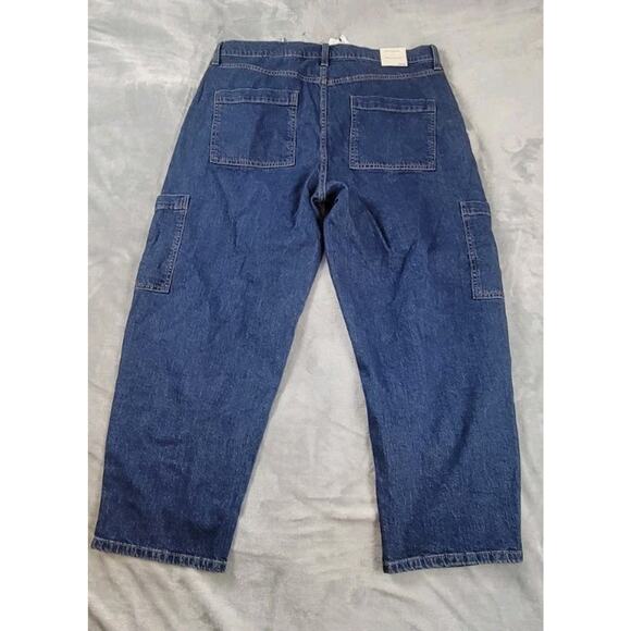 NWT women's barrel ankle jeans high rise Banana Republic pant sz 33/16 denim - Picture 2 of 14